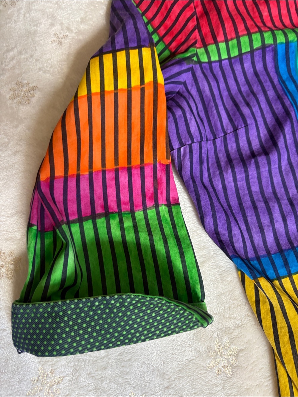 Faconnable Multicolor Geometric Stripe Button-Up - Picture 10 of 10